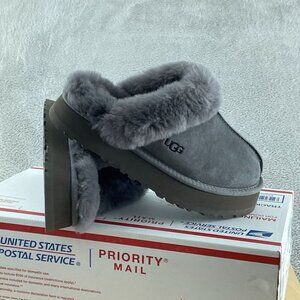 UGG Women's Disquette Slipper, GREY, 7 NWOB S121